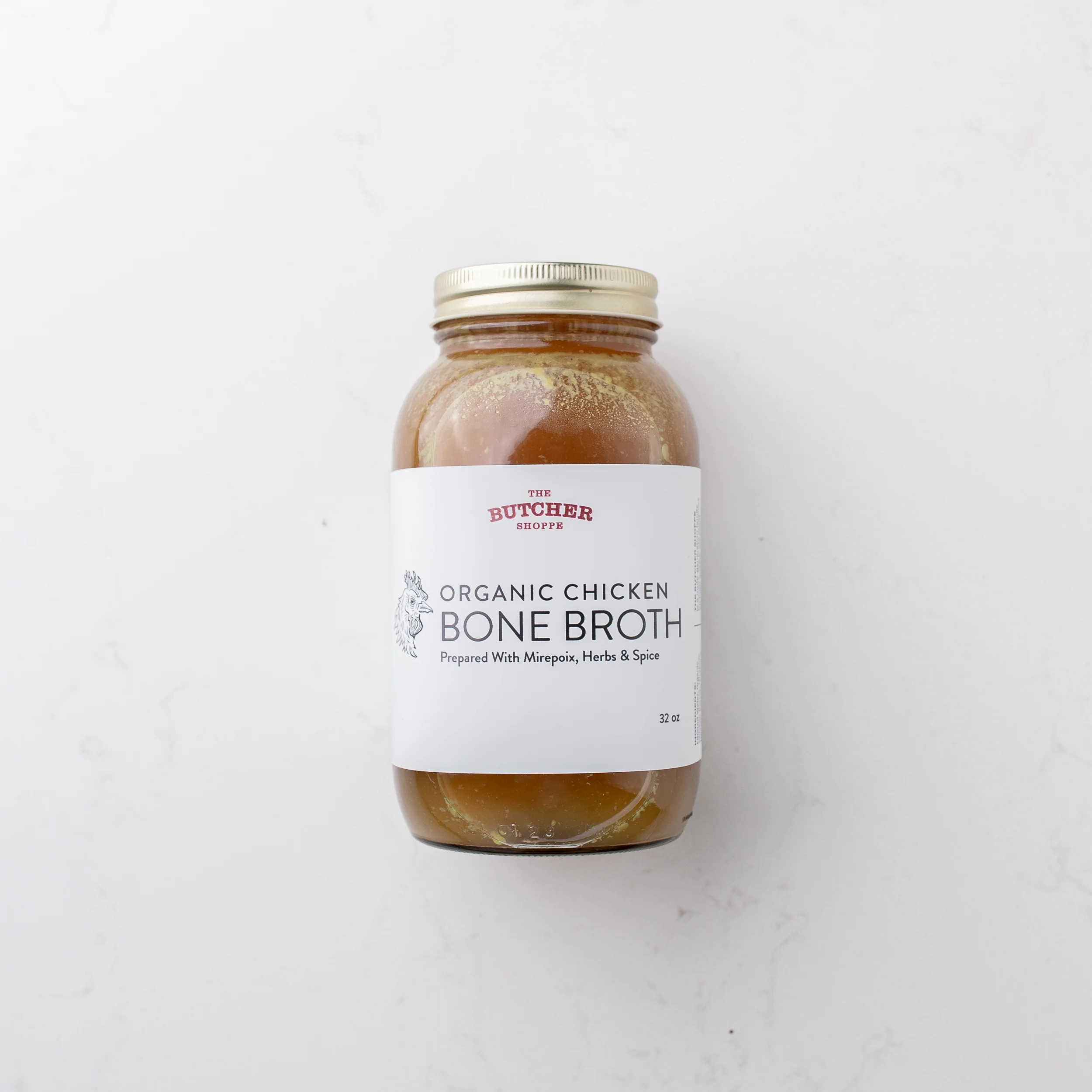 Organic Chicken Bone broth with Mirepoix, Herbs, and Spice