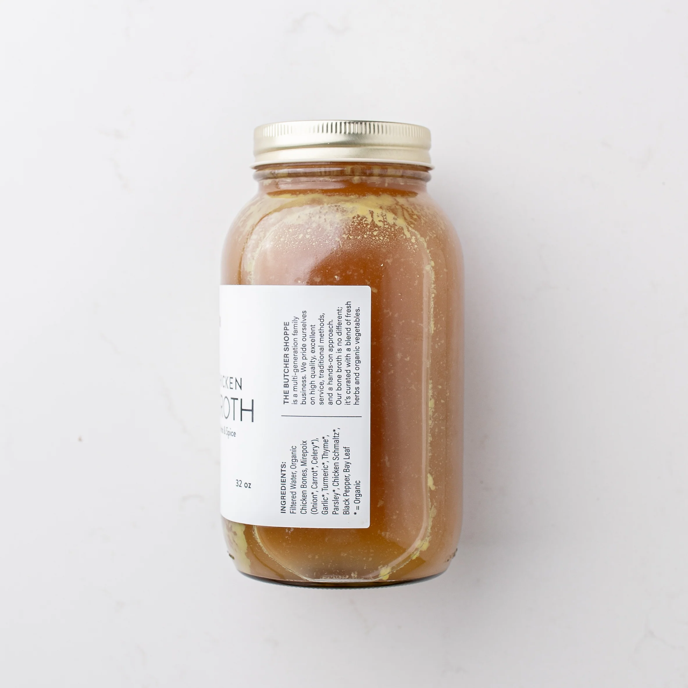 Organic Chicken Bone broth with Mirepoix, Herbs, and Spice - Image 2